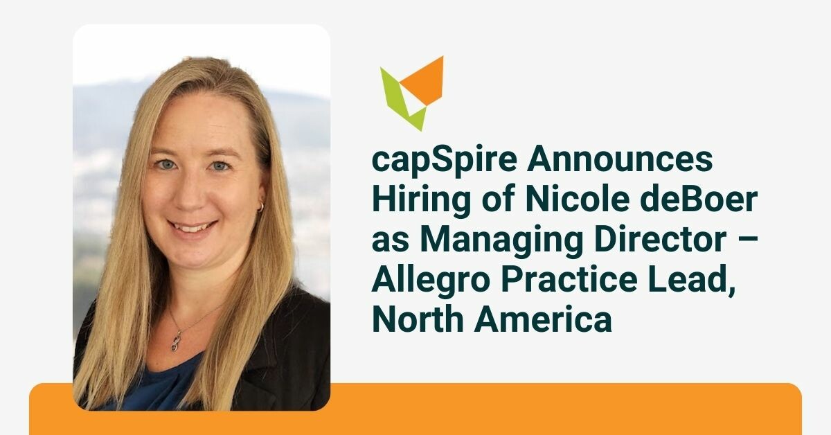 capSpire Announces Hiring of Nicole deBoer as Managing Director